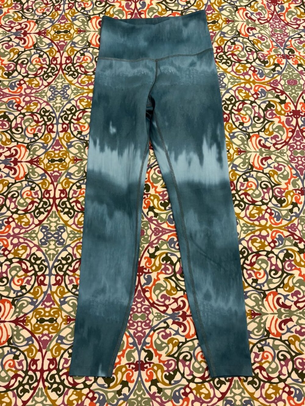 Beyond Yoga Ombre Teal Leggings, High Rise, Size Small